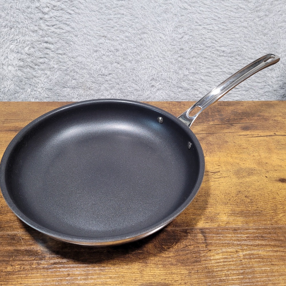 Viking Frying Pan 10 Inch Silver Nonstick 3-Ply Stainless Steel Alloy Core